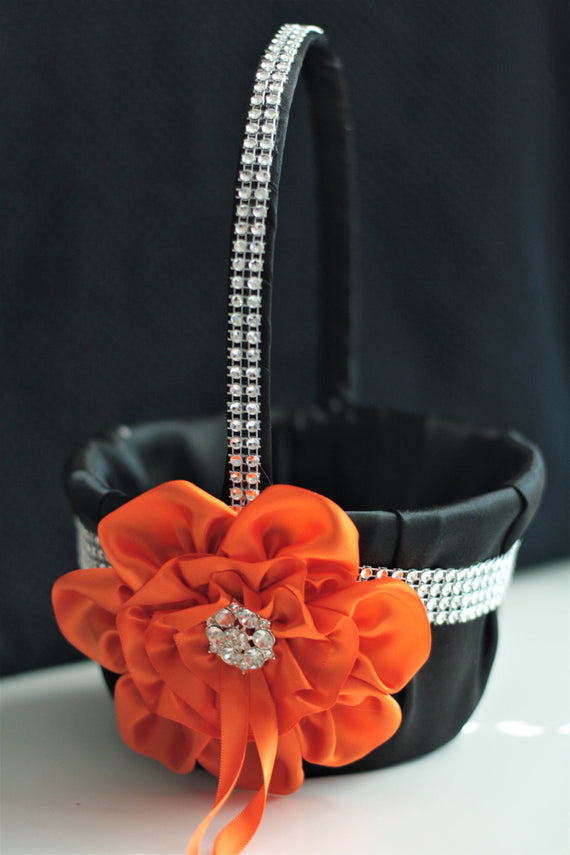 Black Orange Wedding Basket