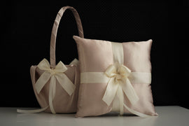 Beige wedding pillow 