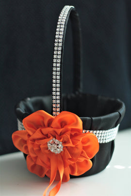 Black Orange Wedding Basket 