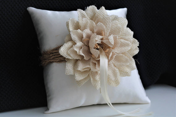 Rustic Ring bearer pillow / boho ring pillow / bohemian wedding ring pillow / bohemian bearer / boho wedding pillow / boho wedding basket