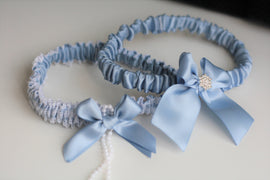 Steel Blue Garter Set