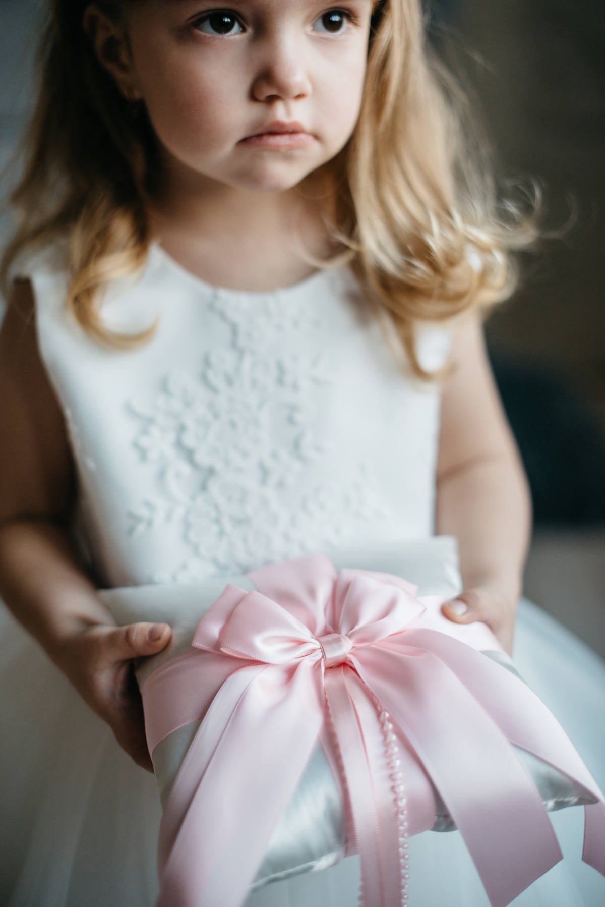 Pink Ring Bearer Pillow Pink Wedding Pillow Blush Pink Bearer