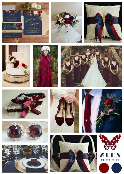 Burgundy Navy Bridal Garter Set, Wedding Garter Set, Red Bridal Garter –  Alex Emotions