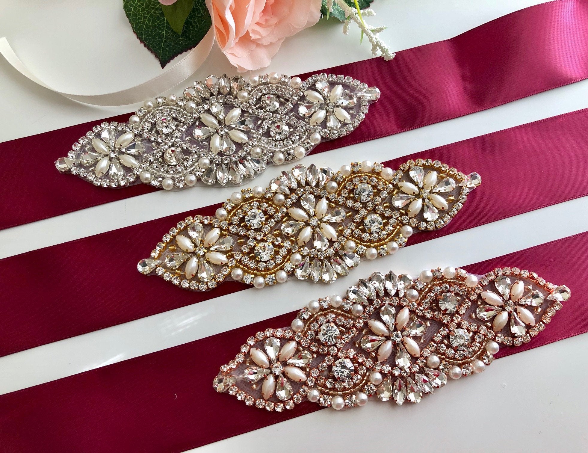 Burgundy Bridal Sash, Burgundy Bridal Belt, Maroon Wedding Belt Burgundy Bridal Sash, Burgundy Bridal Belt, Maroon Wedding Belt