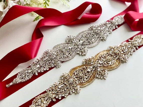 Marsala Bridal Belt, Hen Party Sash, Rhinestone Sash, Red Bridal Belt Sash, Maroon Wedding Belt, Chrystal Belt, Bridal Sash, Wedding Sash