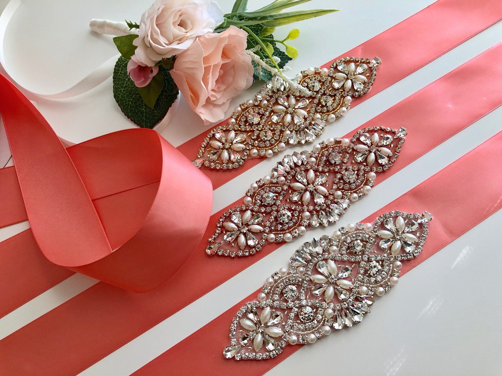 Coral Bridal Belt, Coral Wedding Belt, Rhinestone Bridal Belts, Bridesmaid Belt Coral Bridal Belt, Coral Wedding Belt, Rhinestone Bridal Belts, Bridesmaid Belt