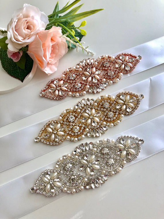 Bridesmaid sash best sale belt