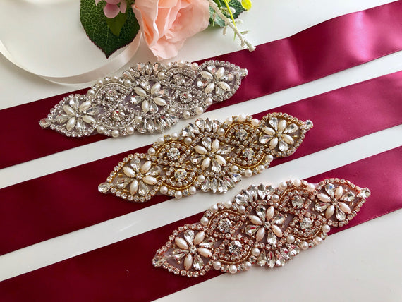 Burgundy Bridal Sash, Burgundy Bridal Belt, Maroon Wedding Belt