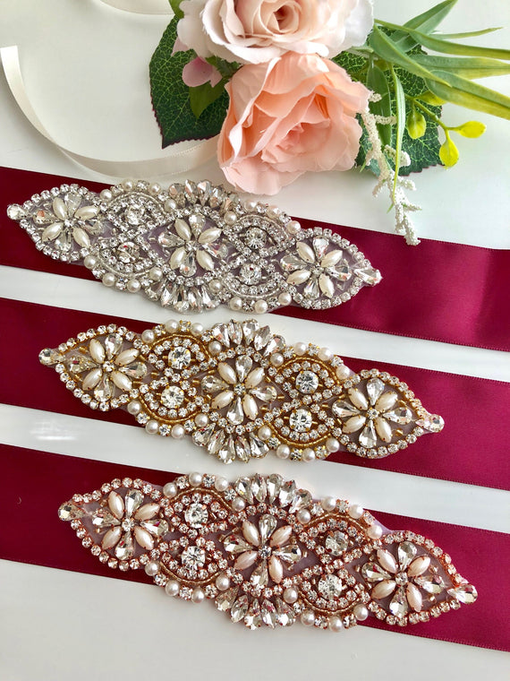 Burgundy Bridal Sash, Burgundy Bridal Belt, Maroon Wedding Belt